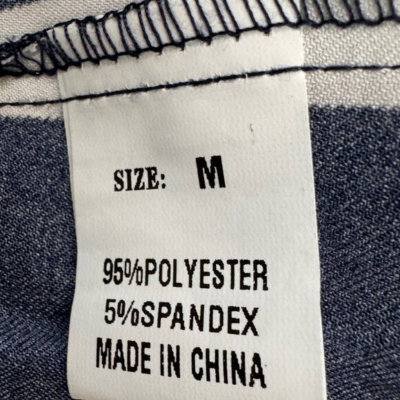 NWOT Womens Blue Striped Button Down Long Sleeve Dress Shirt - M - Picture 5 of 5